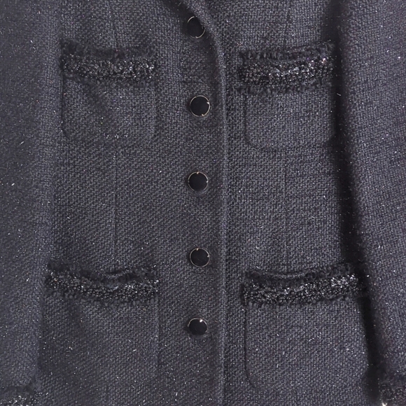 Nine West Coat Black with a Sparkly Thread Size 4 - Picture 8 of 14